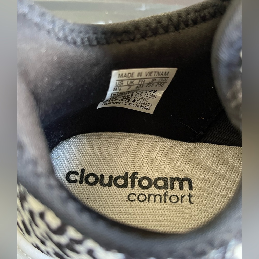 Adidas Cloudfoam Comfort Sneakers - Black and White - Picture 4 of 4